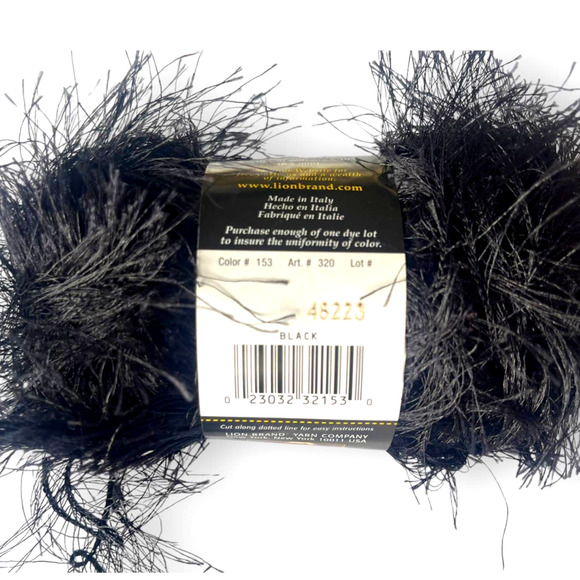 2 Skeins Lion Brand FUN FUR Eyelash Yarn | Copper & Black - Picture 2 of 5